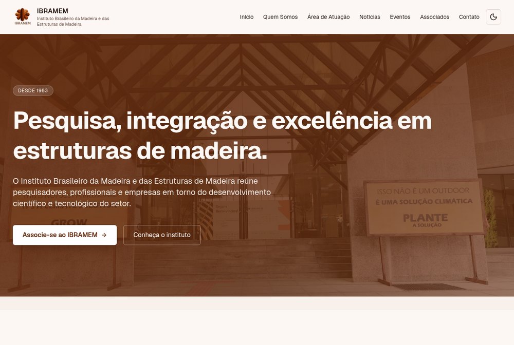 Página inicial da plataforma IBRAMEM